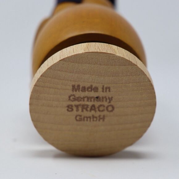 Straco 5.5” Solid Wood Nutcracker Old Man Smoker w/Bottle Germany GMBH - Picture 5 of 6